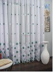 Perdea tip in, model flori verde