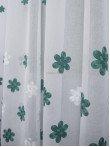 Perdea tip in, model flori verde