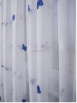 Perdea model fluturi albastru