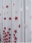 Perdea model stelute alb,rosu Perdea model stelute alb,rosu
