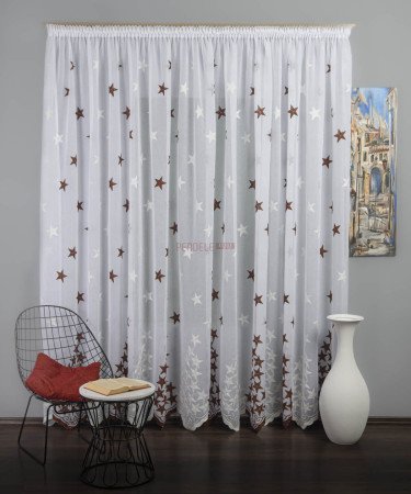 Perdea model stelute maro