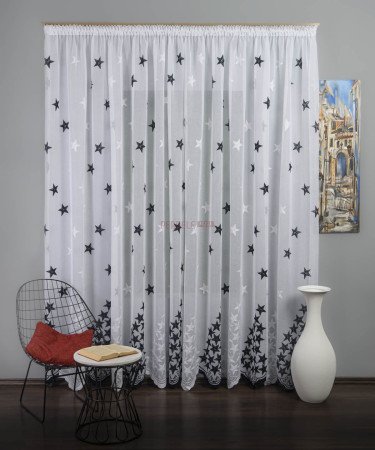 Perdea model stelute negru