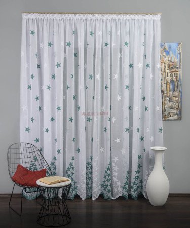 Perdea model stelute verde