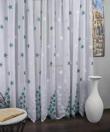 Perdea model stelute verde Perdea model stelute verde