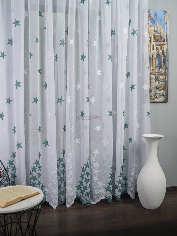 Perdea model stelute verde