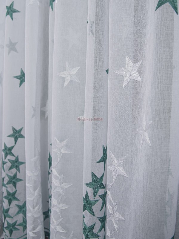 Perdea model stelute verde