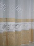 Perdea pascani alb,camel