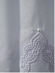 Perdea tip in cristal brodat alb