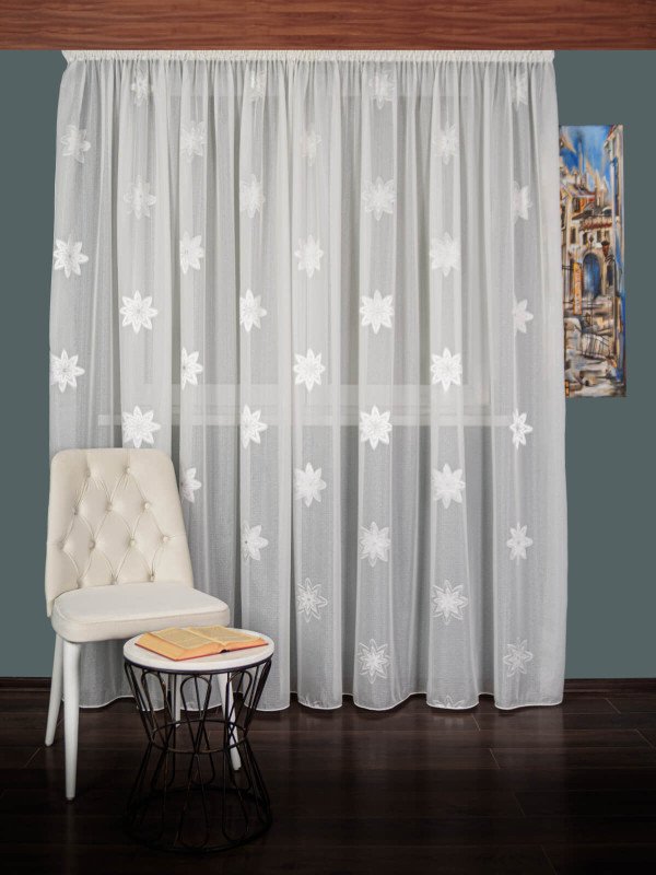 Perdea tip in cristal ivoire