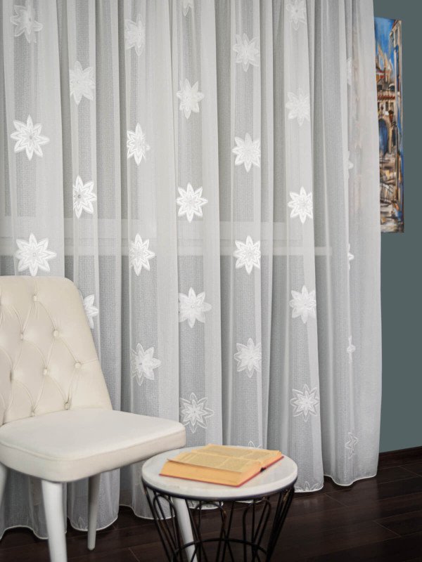 Perdea tip in cristal ivoire