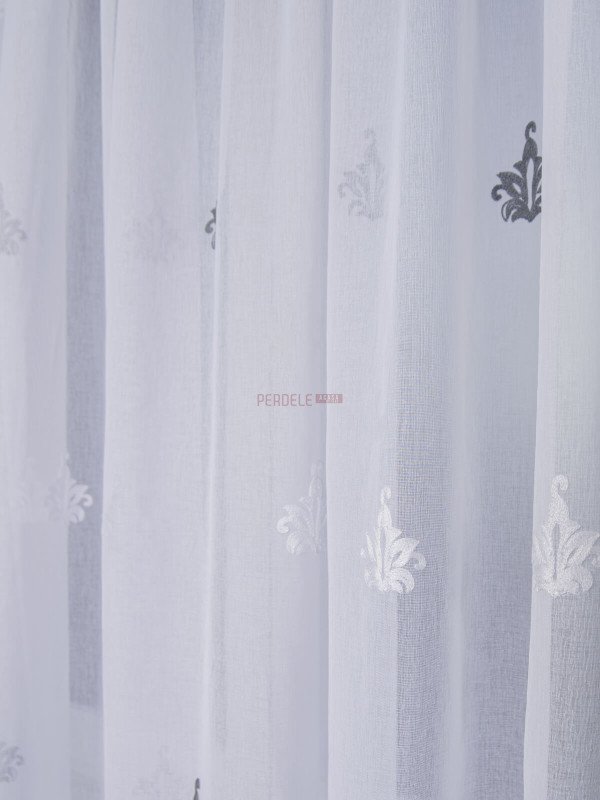 Perdea tip in model baroc gri
