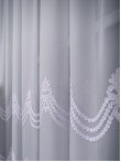 Perdea triplu voal brodat alb