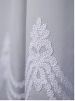 Perdea triplu voal brodat alb