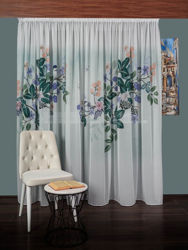 Perdea triplu voal imprimat