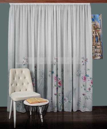 Perdea triplu voal imprimat