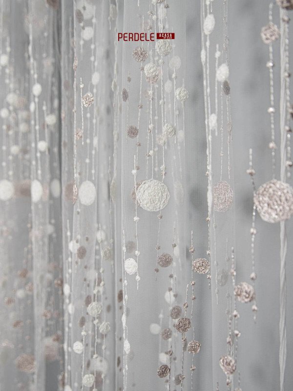 Perdea tulle alb/frez Perdea tulle alb/frez