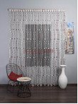 Perdea tulle alb,grena