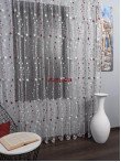 Perdea tulle alb,grena