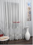 Perdea tulle alb,gri