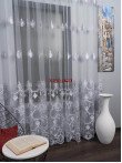 Perdea tulle alb,gri