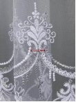 Perdea tulle alb,gri