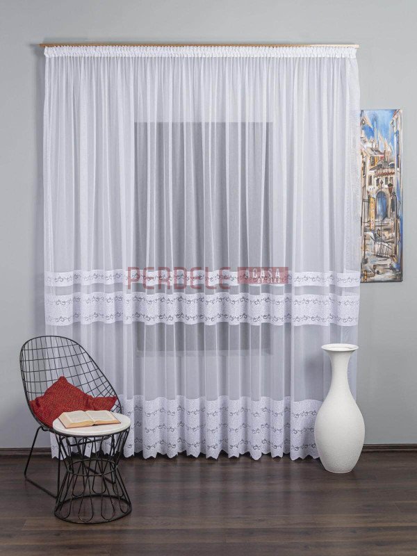 Perdea tulle alb