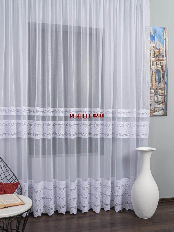 Perdea tulle alb