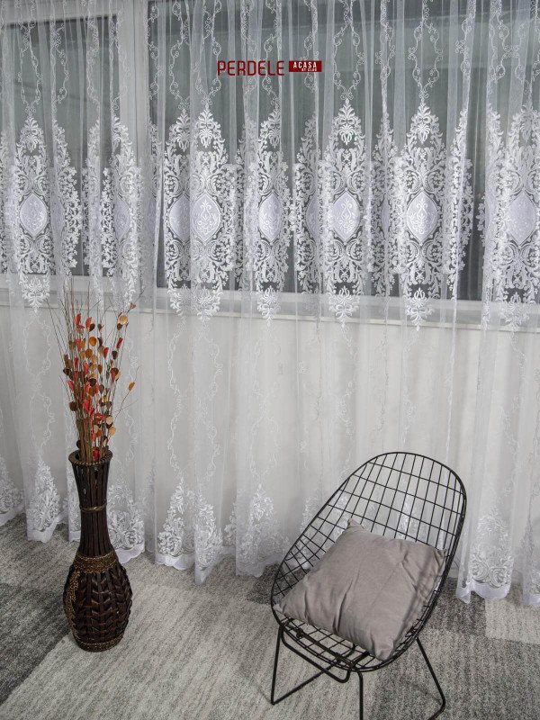 Perdea tulle alb