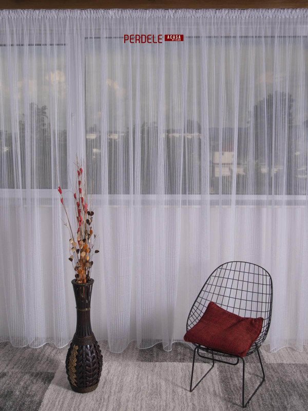 Perdea tulle alb
