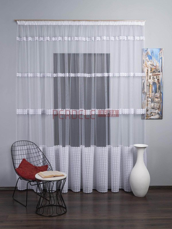 Perdea tulle alb