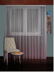 Perdea tulle bamboo roz degrade