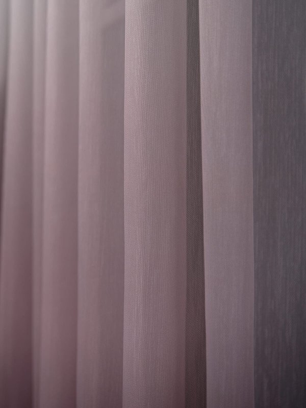 Perdea tulle bamboo roz degrade