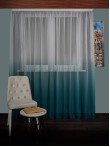 Perdea tulle bamboo verde/turqoise degrade Perdea tulle bamboo verde/turqoise degrade