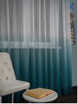 Perdea tulle bamboo verde/turqoise degrade Perdea tulle bamboo verde/turqoise degrade