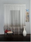 Perdea tulle bordura maro