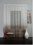 Perdea tulle bordura maro