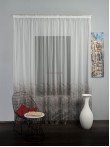 Perdea tulle bordura maro