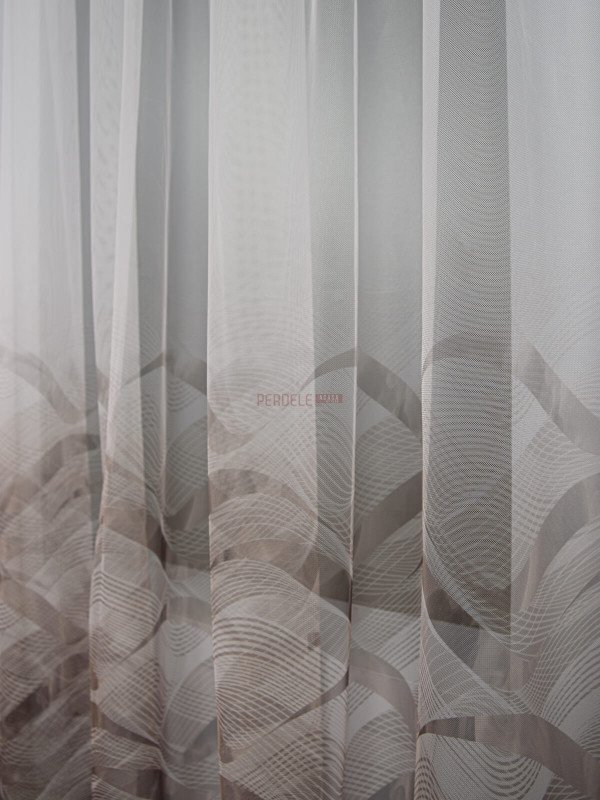 Perdea tulle bordura bej