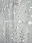 Perdea tulle brodat alb/gri