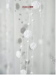 Perdea tulle brodat alb/gri