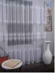 Perdea tulle brodat alb