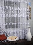 Perdea tulle brodat alb