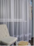 Perdea tulle brodat alb