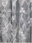Perdea tulle brodat crem