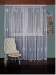 Perdea tulle brodat alb