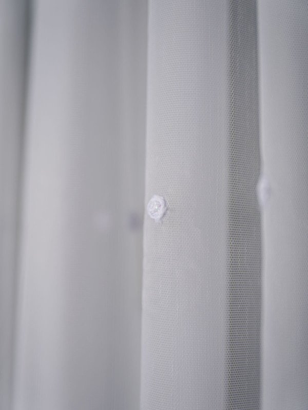 Perdea tulle brodat alb