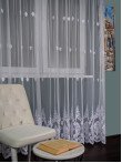 Perdea tulle brodat alb