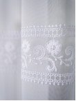Perdea tulle brodat, alb