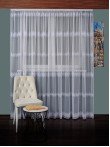 Perdea tulle brodat, alb