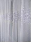 Perdea tulle brodat, alb